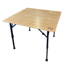 Bamboo Camping Table 4 Folding 90cm X 90cm