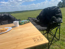 Bamboo Camping Table 4 Folding 90cm X 90cm