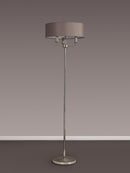 Banham Floor Lamp with 3 Lights Nickel & Grey