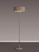 Banham Floor Lamp with 3 Lights Nickel & Grey