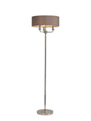 Banham Floor Lamp with 3 Lights Nickel & Grey