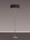 Banham Floor Lamp with 3 Lights Nickel & Black