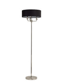 Banham Floor Lamp with 3 Lights Nickel & Black