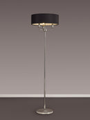 Banham Floor Lamp with 3 Lights Nickel & Black