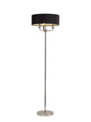 Banham Floor Lamp with 3 Lights Nickel & Black