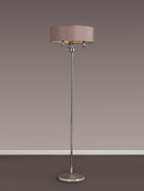 Banham Floor Lamp with 3 Lights Nickel & Taupe