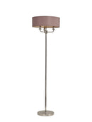 Banham Floor Lamp with 3 Lights Nickel & Taupe