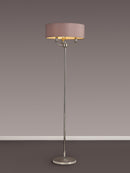 Banham Floor Lamp with 3 Lights Nickel & Taupe