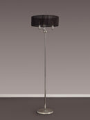 Banham Floor Lamp with 3 Lights Nickel & Black