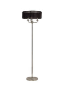 Banham Floor Lamp with 3 Lights Nickel & Black