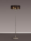 Banham Floor Lamp with 3 Lights Nickel & Black