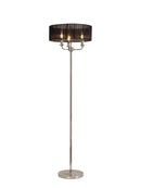 Banham Floor Lamp with 3 Lights Nickel & Black