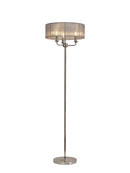 Banham Floor Lamp with 3 Lights Nickel  & Grey
