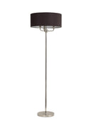 Banham Floor Lamp with 3 Lights  Nickel & Black