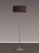 Banham Floor Lamp with 3 Lights Nickel & Black