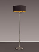 Banham Floor Lamp with 3 Lights Nickel & Black