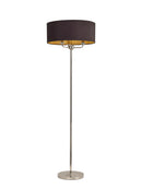Banham Floor Lamp with 3 Lights Nickel & Black