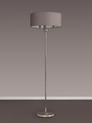 Banham Floor Lamp with 3 Lights Nickel & Grey