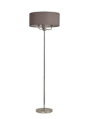 Banham Floor Lamp with 3 Lights Nickel & Grey