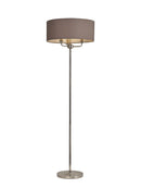 Banham Floor Lamp with 3 Lights Nickel & Grey