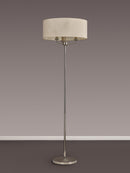 Banham Floor Lamp with 3 Lights Nickel & Ivory