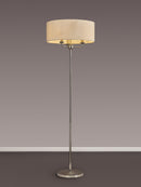 Banham Floor Lamp with 3 Lights Nickel & Ivory
