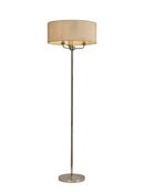 Banham Floor Lamp with 3 Lights Nickel & Ivory