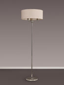 Banham Floor Lamp with 3 Lights Nickel & Nude