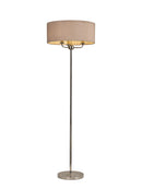 Banham Floor Lamp with 3 Lights Nickel & Nude