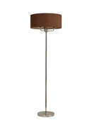 Banham Floor Lamp with 3 Lights Nickel & Cocoa