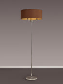 Banham Floor Lamp with 3 Lights Nickel & Cocoa