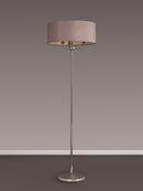 Banham Floor Lamp with 3 Lights Nickel & Taupe