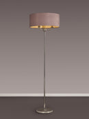 Banham Floor Lamp with 3 Lights Nickel & Taupe
