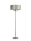 Banham Floor Lamp with 3 Lights Nickel & Silver