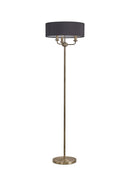 Banham Floor Lamp with 3 Lights Antique Brass & Black