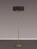 Banham Floor Lamp with 3 Lights Antique Brass & Black