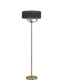 Banham Floor Lamp with 3 Lights Antique Brass & Black