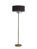 Banham Floor Lamp with 3 Lights Antique Brass & Black