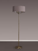 Banham Floor  Lamp with 3 Lights Antique Brass & Grey