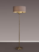Banham Floor  Lamp with 3 Lights Antique Brass & Grey