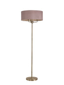 Banham Floor Light  with 3 Lights Antique Brass & Taupe
