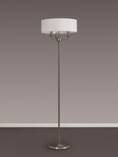 Banham Floor Lamp with 3 Lights Nickel & White