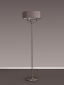 Banham Floor Lamp with 3 Lights Nickel & Grey