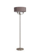 Banham Floor Lamp with 3 Lights Nickel & Grey