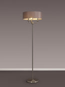 Banham Floor Lamp with 3 Lights Nickel & Grey