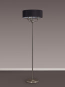 Banham Floor Lamp with 3 Lights Nickel & Black