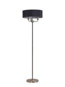 Banham Floor Lamp with 3 Lights Nickel & Black