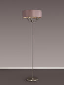 Banham Floor Lamp with 3 Lights Nickel & Taupe