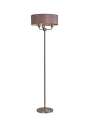 Banham Floor Lamp with 3 Lights Nickel & Taupe
