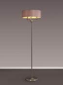Banham Floor Lamp with 3 Lights Nickel & Taupe